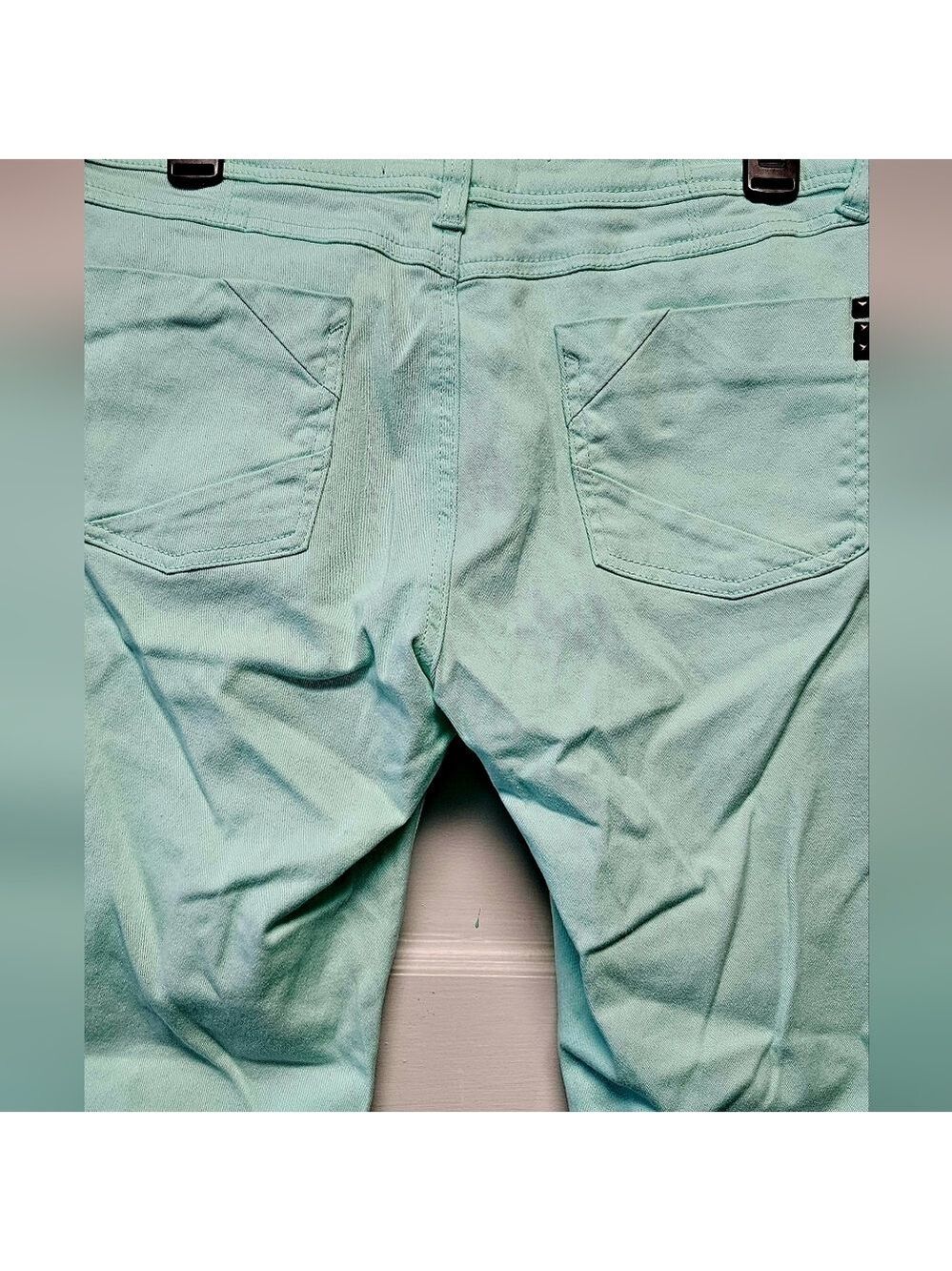Kardashian Kollection Mint Low Rise Skinny Jeans Size 12 - Picture 6 of 7